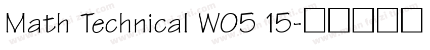 Math Technical W05 15字体转换